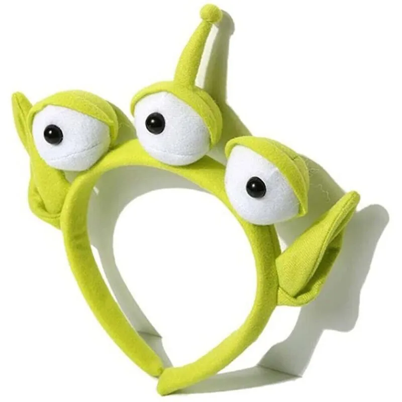 Green Headband Alien Cosplay Costume Accessories Anime Three-eyes Monster Hair Bands Cute Funny Cartoon Hairbands For Girls
