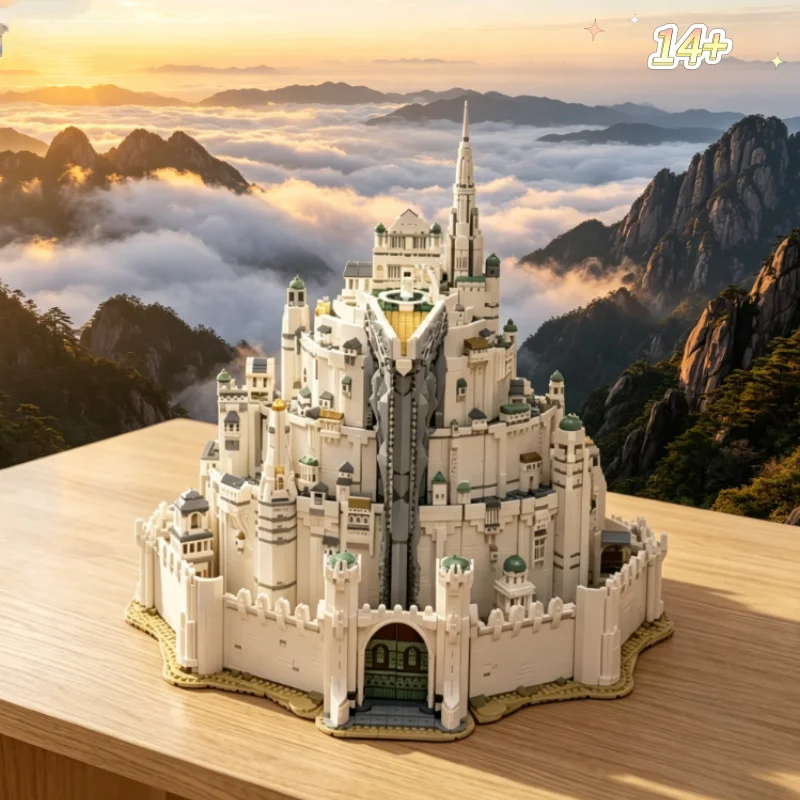 2026 New 8278pcs Icons Series Lord of The Rings Tirith Imperial Capital Assembly Build Model Creative Display for Collector view 2