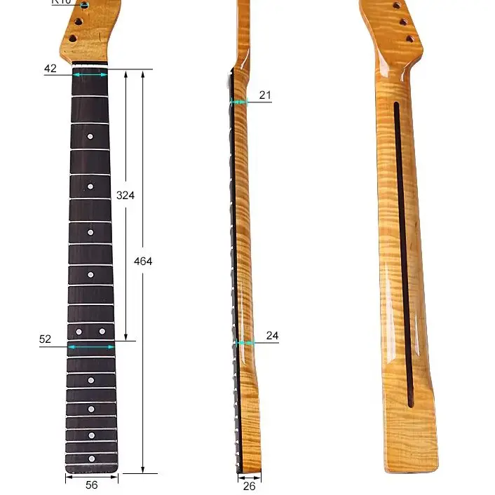 21 Products Canadian Tiger Maple Light 5.6 Wide Guitar Neck Ox Bone Pillow Diy Modification