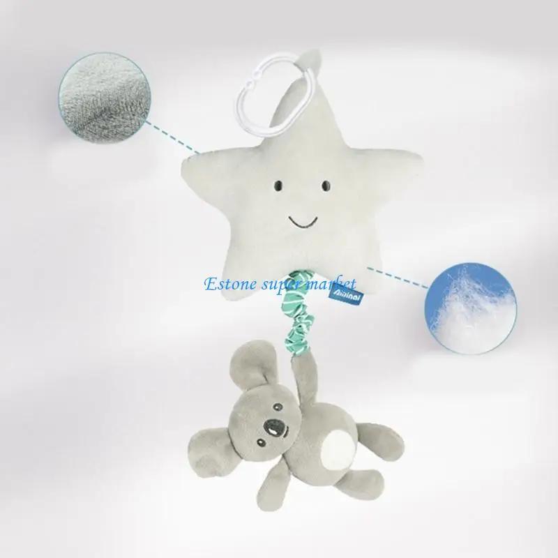 090B Baby Hanging Rattle Koalas/Lion/Conejo Forma captura Habilidad entrenamiento Cuna juguete
