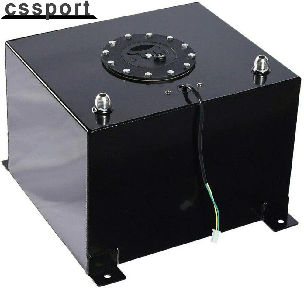 

8 GALLON 30L STREET DRIFT FUEL CELL GAS TANK W/ SENDER LEVEL BLACK ALUMINUM