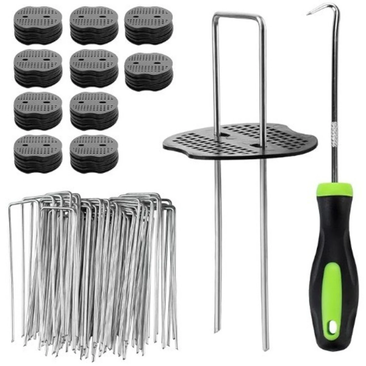 50 Pack Landscape Staples Plant Cover Spikes 11 Gauge Tent Stakes Garden Stakes Yard Pins for Decoration Weed Barrier Fabric
