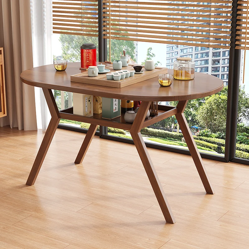 Solid wood rattan chair balcony tea table and chair combination one table and two chairs casual table and chairs