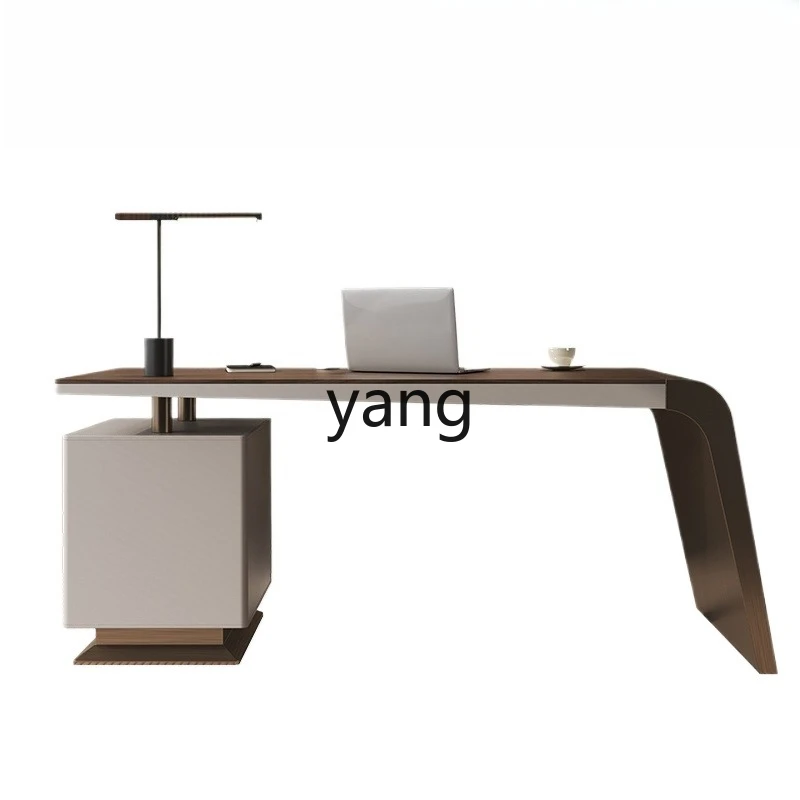 

LH Modern Minimalist Solid Wood Desk Light Luxury Premium Boss Desk Study Desk