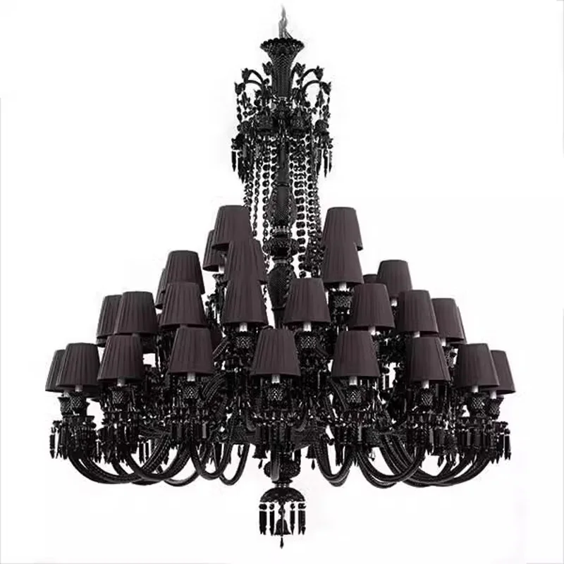 

Black Crystal Chandelier Lighting Luxury Hotel Chandeliers For Dining Room Black Chandelier Lamps Glass Crystals For Chandeliers