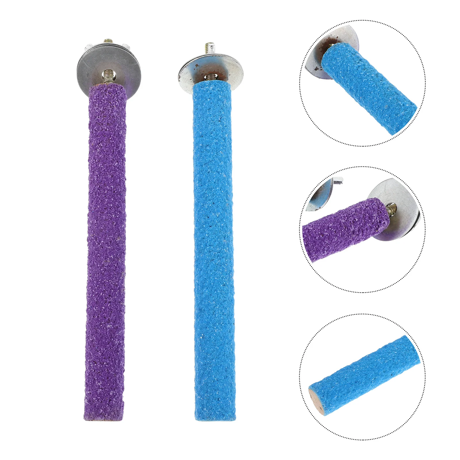 

6Pcs Parrot Claw Grinding Perch Stand Natural Nail Care Cage Rod Bird Perch Platform Climbing Rest Parakeet Cage Accessories