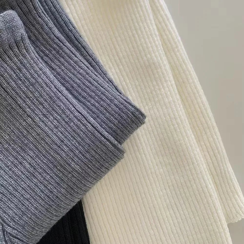 

Fashion Solid Color Leg Covers Straps Design Warm Foot Cover Knitted Leg Warmers