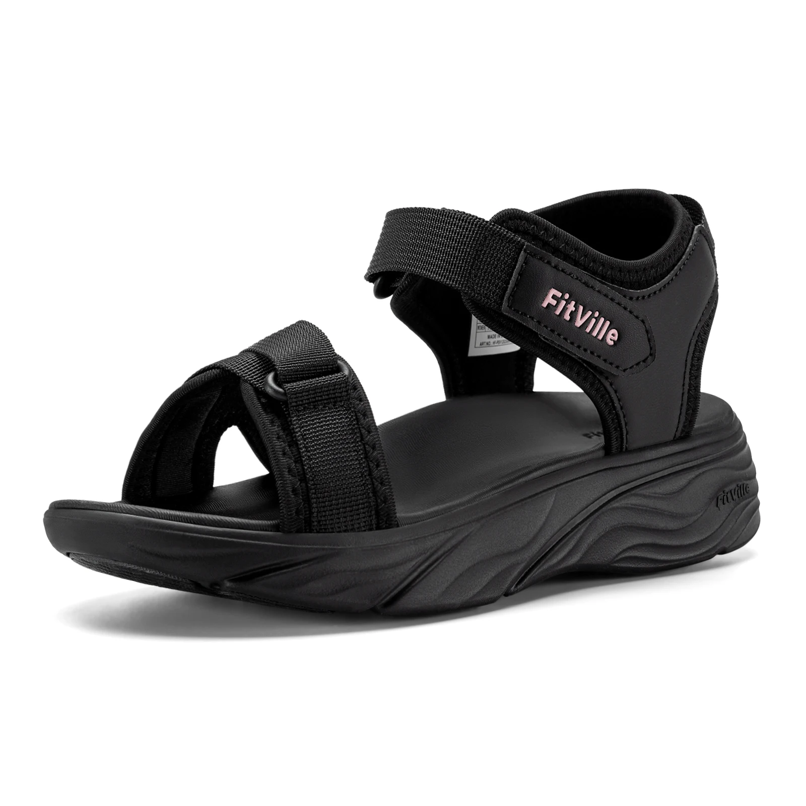 

FitVille Women‘s Summer Sandals Thick Sole Beach Sandal Anti-slip Casual Wide Walking Shoes for Women Breathable Arche Support