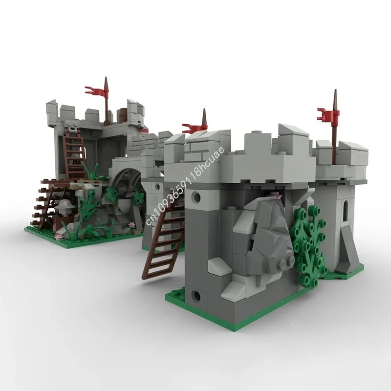 529pcs MOC Kasteel Buitenpost Kingdomsed Model Bouwstenen Architectuur Monteren DIY Kerstcadeau Idee Speelgoed Onderwijs Verjaardag