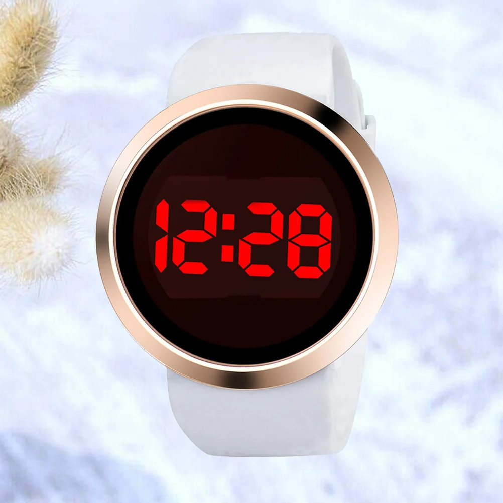 

Men and Women LED Alloy Wristbands Electronic Watch Fashion Touch Screen Digital Watch Bracelet Birthday Gift Wrist Watch Electr