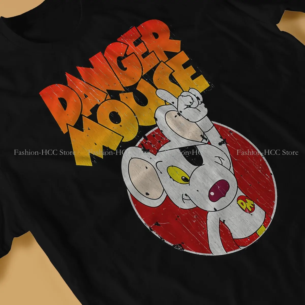 Danger Mouse Cartoon Movies Retro T Shirt Classic Graphic Teenager Summer Loose Cotton Men's Clothing Harajuku Crewneck TShirt