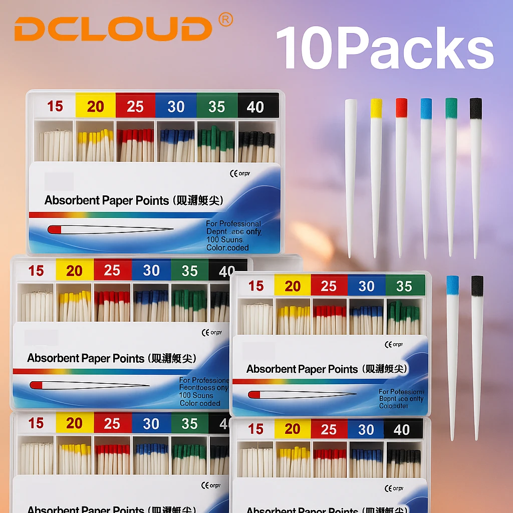 

Wholesale Dental Paper Points Sterile Absorbent Tips Taper 02/04/06 Bulk Pack 10Box for Dental Clinics Labs Dentist Use Material