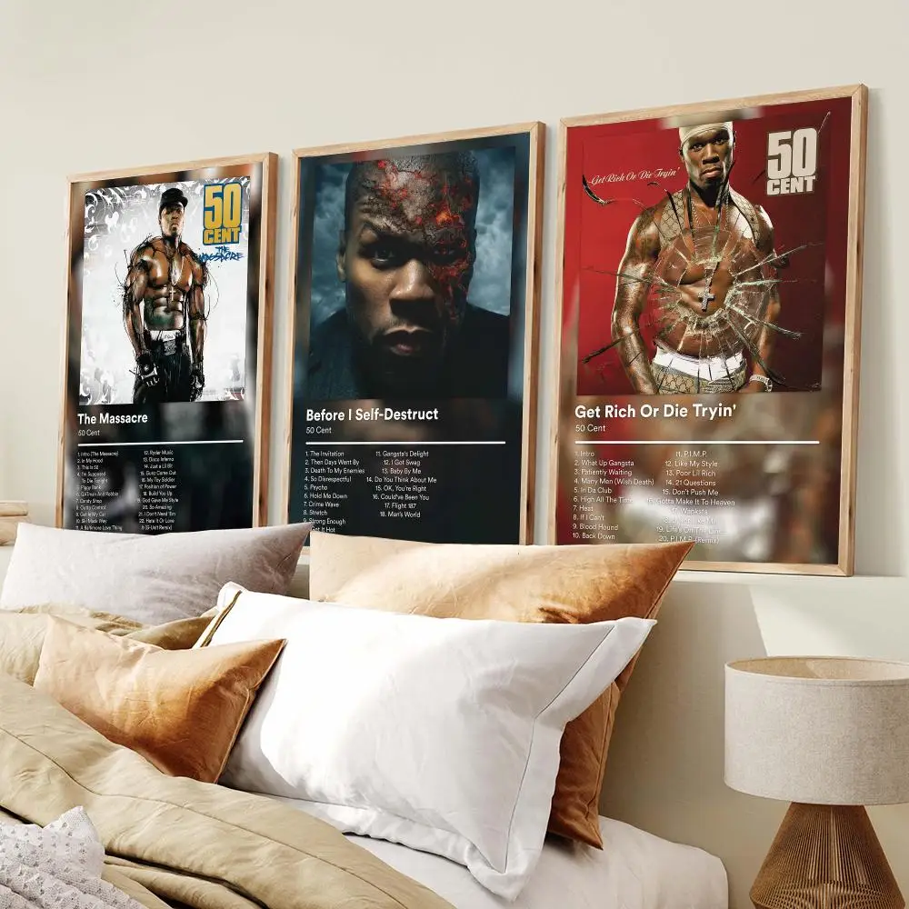 Album 5-50 Cent Poster PP Wall Decor Posters Celebrity Music Art Prints Bedroom Office Gift