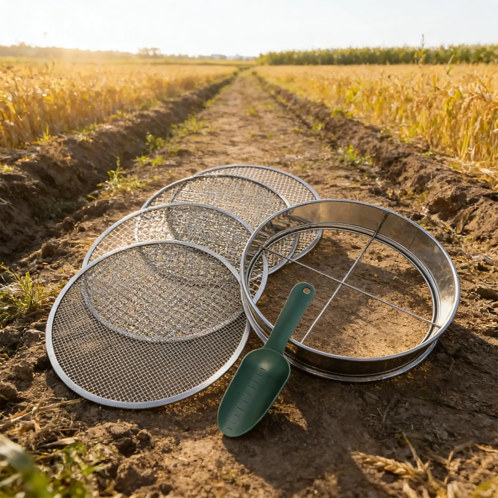 Soil Sifter For Gardening Compact Garden Sieve Meshes Soil Sieve For Gravel Sawdust Vermicompost Grass Cat Litter Compost Debris