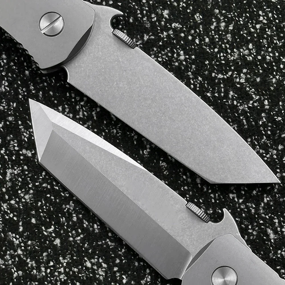 ใหม่ AUS-10 ใบมีด CQC7 Wave เปิดคู่แถวแบริ่งเซรามิคไทเทเนียม Micarta Handle Camping การล่าสัตว์ EDC เครื่องมือมีดพับ