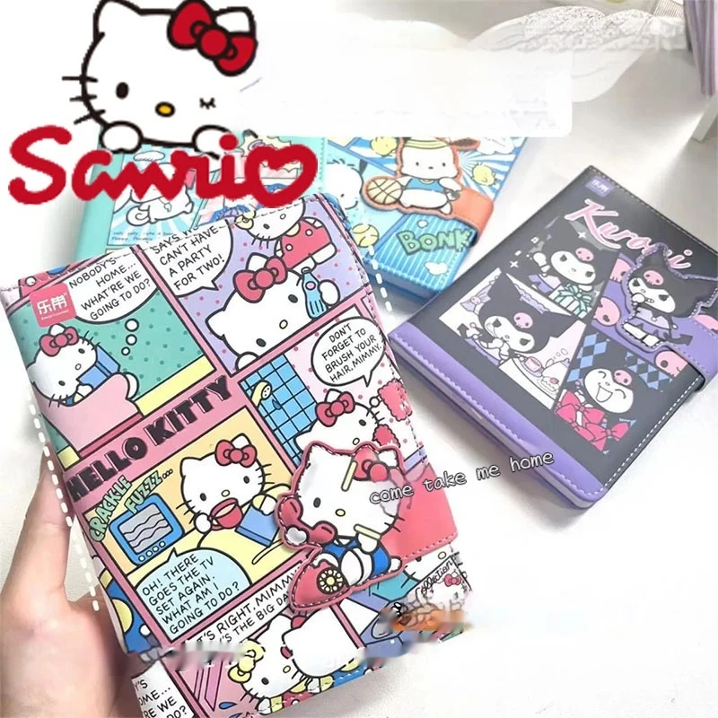 Sanrio Family Manga Wind Magnetic Buckle Notebook Creative High Appearance Level Inside Page Printed Kawaii Student Stationery