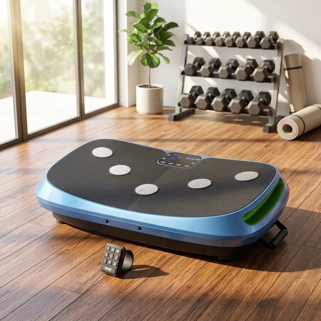 JIT 4D Vibration Plate Exercise Machine-Triple Motor Oscillation Linear Pulsation 150kg Capacity Metal Construction Home Use