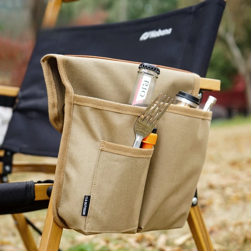 

Fishing Chair Side Bag Outdoor Camping Gear Armrest Storage Pouch Multifunctional Portable Organizer