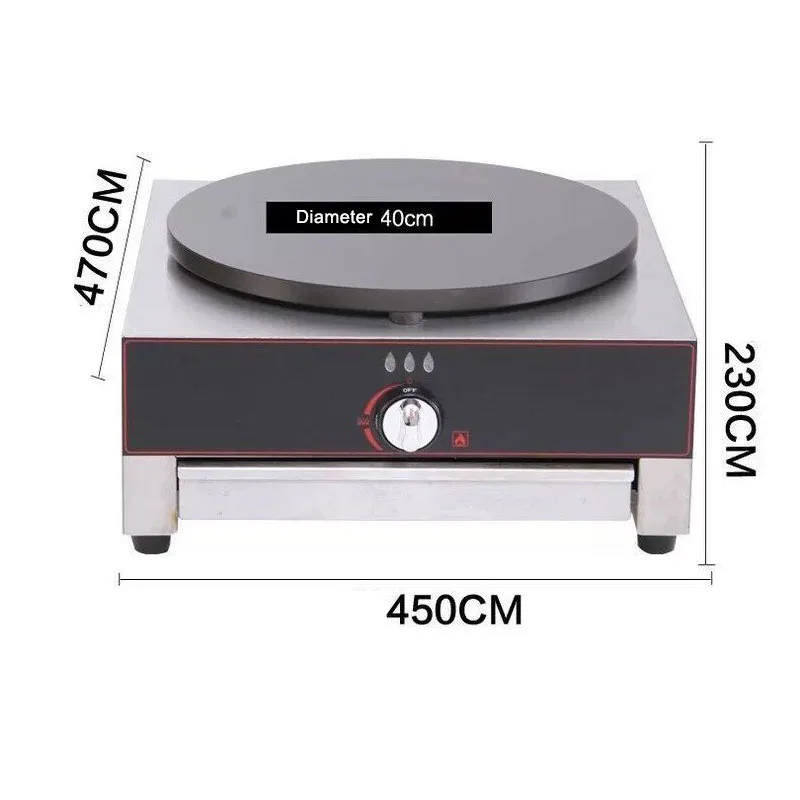 Dual Independent Flame Control Gas Crepe Maker Double Non-Stick Round Plate Commercial LPG Pancake Griddle