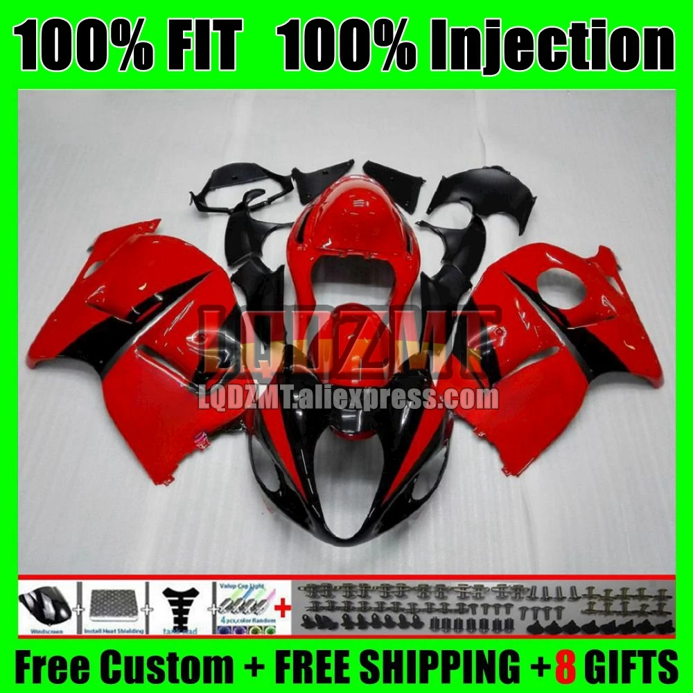 Body For SUZUKI Hayabusa GSXR-1300 GSXR1300 96 97 Factory red 98 99 01 26No.8 GSXR 1300 2002 2003 2004 2005 2006 2007 Fairing