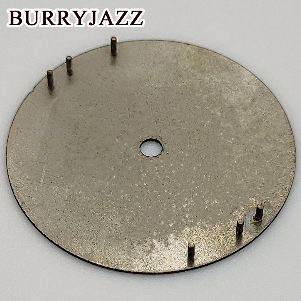 BURRYJAZZ 28.5mm No Logo NH35 NH36 Watch Dials Black Dial Green Luminous Fit 3 O'clock 3.8 O'clock Case Crown