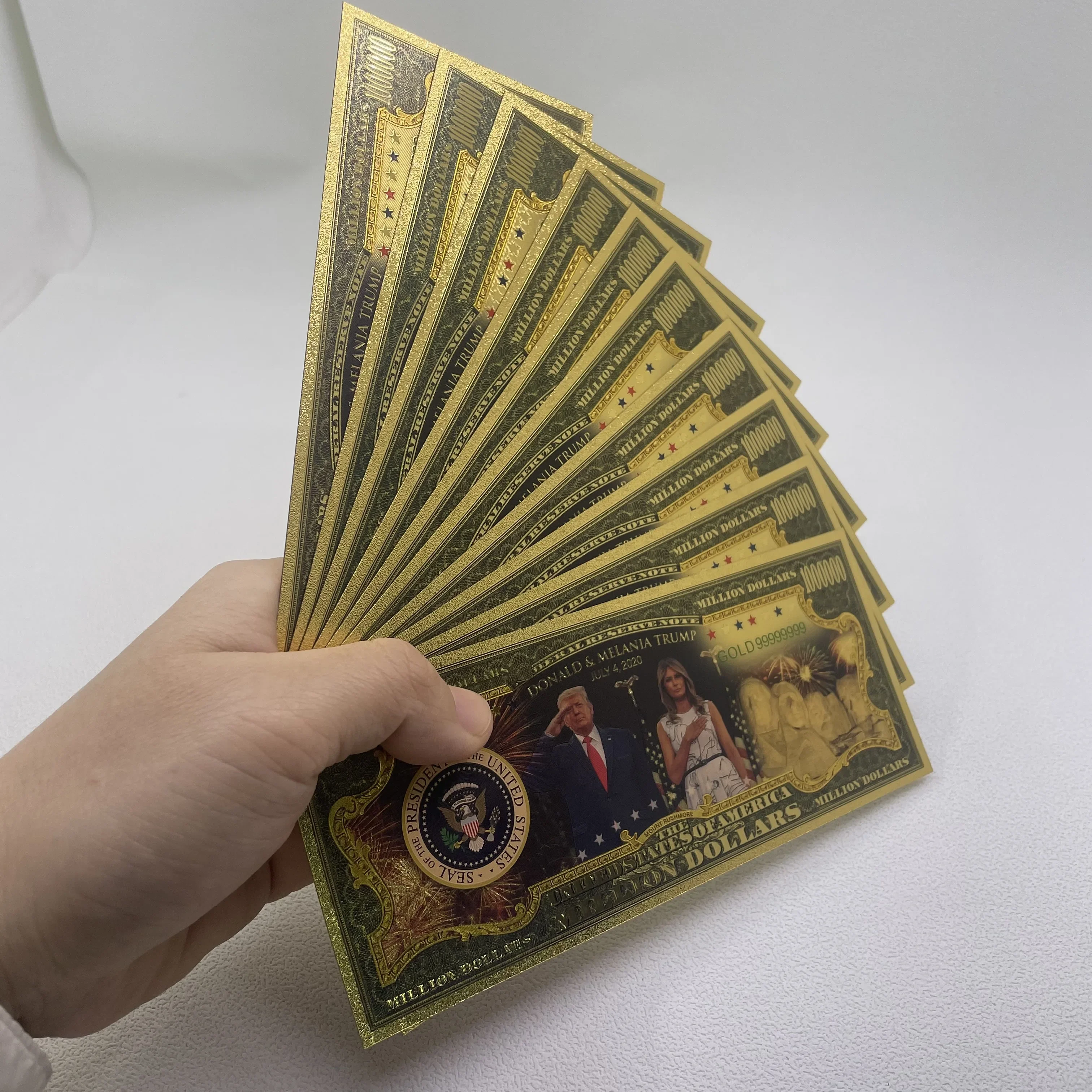 

2024 Trump Family Gold Banknote Donald & first lady Melania Trump One Million Dollars for Fans Collection and Gifts