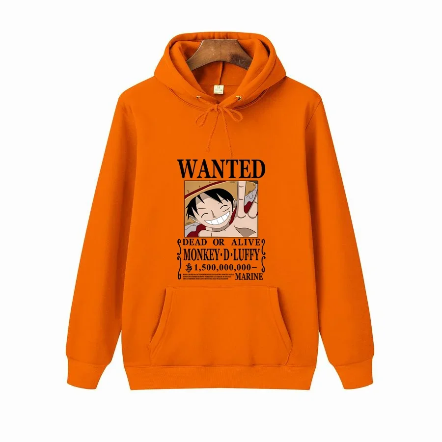 New Cartoon Anime One Piece Winter Manga Hoodie Men Casual Streetwear Luffy Cool Zoro Sweatshirt Graphic Hip Hop Hoody Unisex