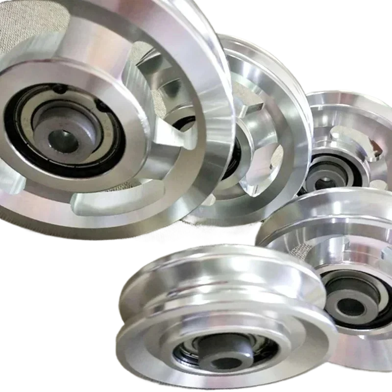 Aluminum Alloy Bearing Pulley Wheel 73/88/93/110/114mm for Industrial Transmission Equipment