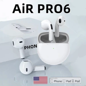 Tai nghe không dây Bluetooth TWS, Pro 6, tai nghe mini, tai nghe, tai nghe, âm thanh nổi, thể thao auricular cho Xiaomi, Android 8 Điện thoại thông minh bán hàng chính - 5