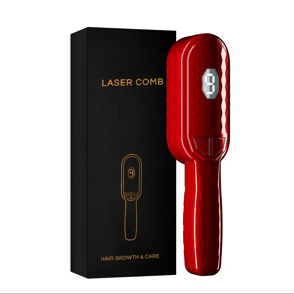 Powerful 655nm Laser Comb Scalp Massage Device For Hair Growth Serum Application Sonic Vibration Sonic Vibration Technique