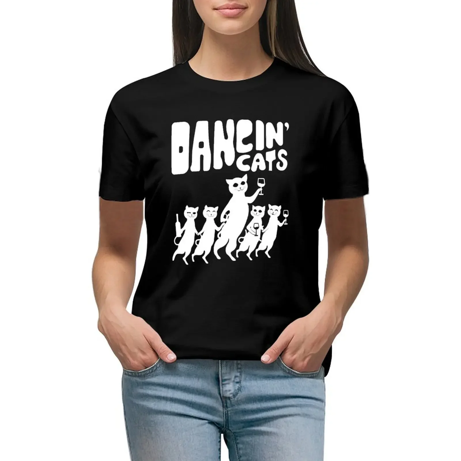 

NMH2: 060 - Dancin' Cats 02 T-Shirt customs quick-drying funnys plus size t shirts for Women loose fit