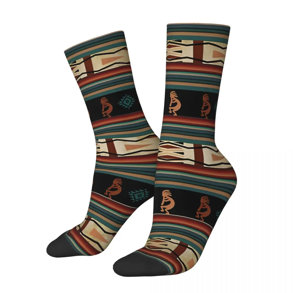 

Винтажные носки Kokopelli с ацтекскими сумасшедшими мужскими носками унисекс Kokopelli Tribal Harajuku с принтом Новинка выходные носки подарок для мальчиков