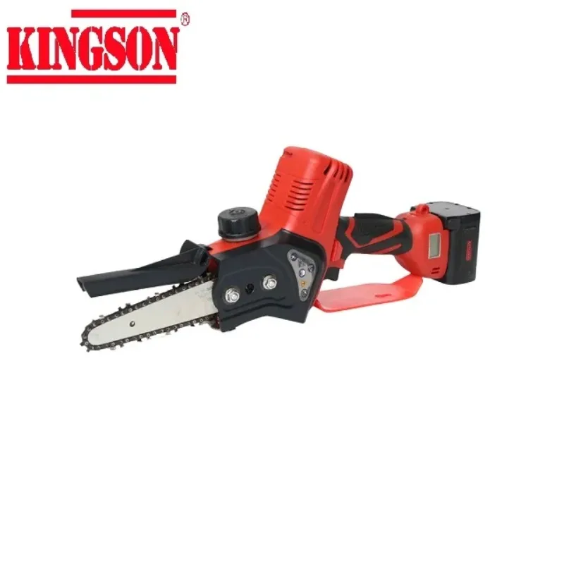 Kingson Outdoor Wood Cutting Tool 25.2v Cordless Electric Chain Saw Power Saw Mini Lithium Battery Chainsaw