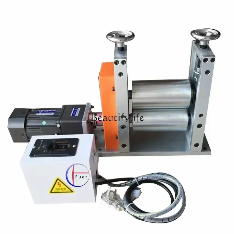 

02ls 18Glue-coated press traction feeding power drum galvanized steel wheel bearing seat bracket coated heating bronzing