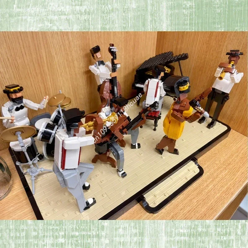

2414pcs MOC Jazz Sextet X Alternative Build Nan Model Building Blocks Birthday Creative Brick Toys Festival Gifts
