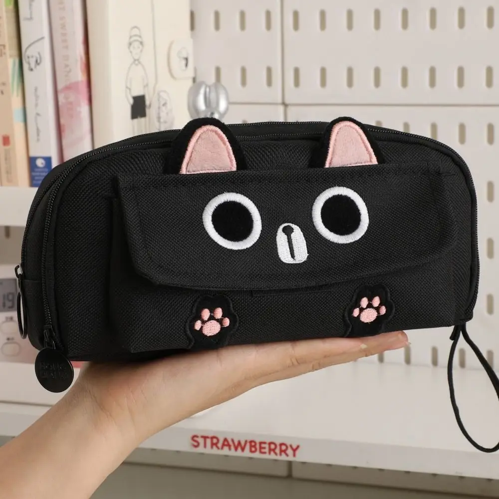 حقيبة أقلام هريرة لطيفة متعددة الوظائف ذات سعة كبيرة مقلمة هدية حقيبة أدوات مكتبية للمكتب المدرسي