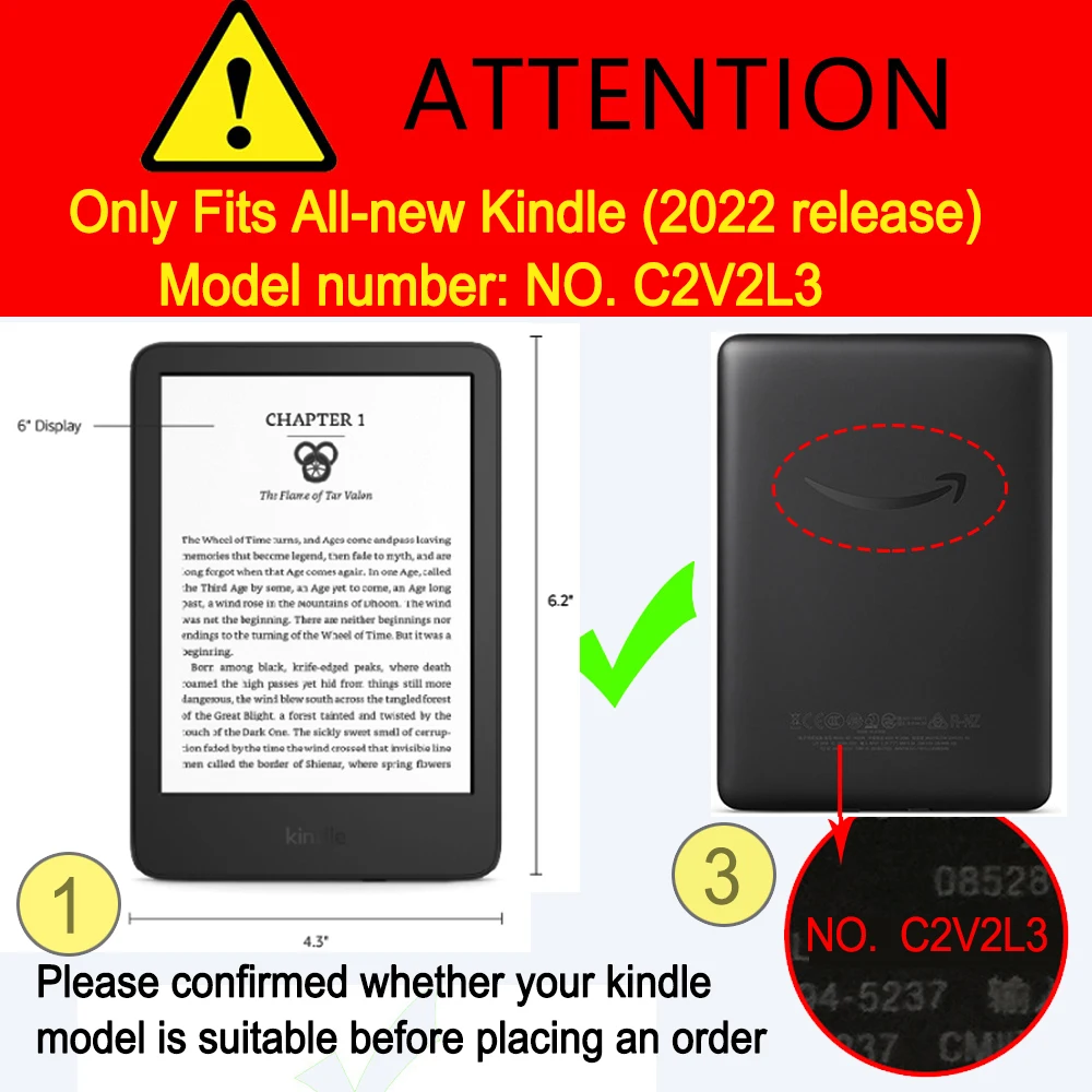 For Kindle Case All-New Kindle 11th 2022/2024 Released 6Inch K11