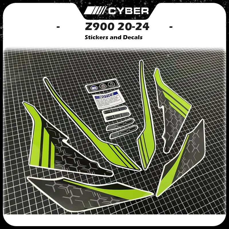 

For Kawasaki Z900 20-24 2021 2022 2023 Full Vehicle Fairing Shell Sticker Decals Z900 Original Factory Replicated Stickers