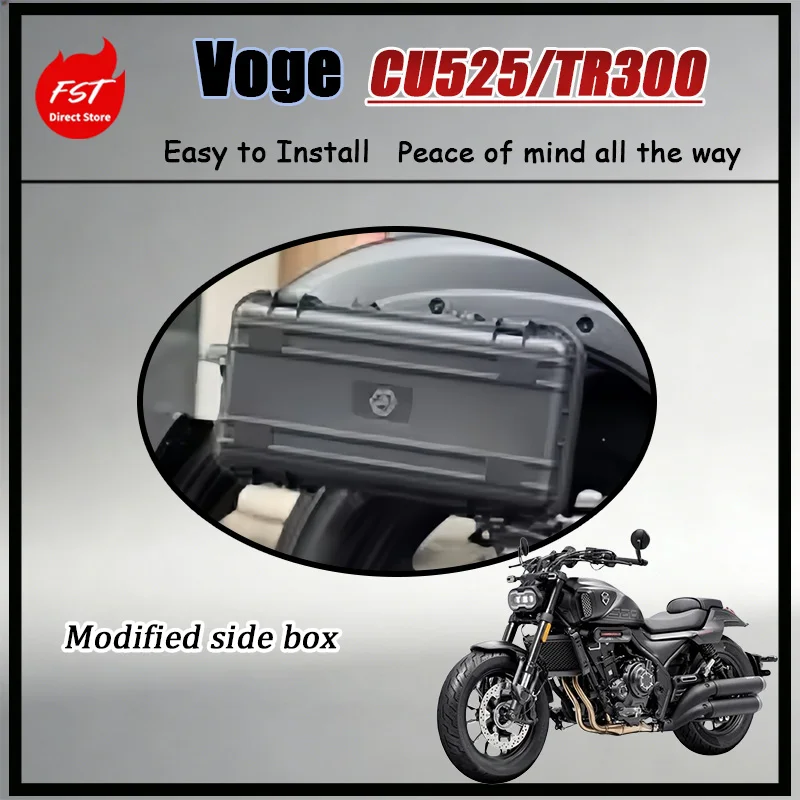 For VOGE CU525 TR300 SRV 300 Motorcycle Side Luggage Box Stainless Steel Support Rack Waterproof Anti-Theft Retro Cruiser Styls