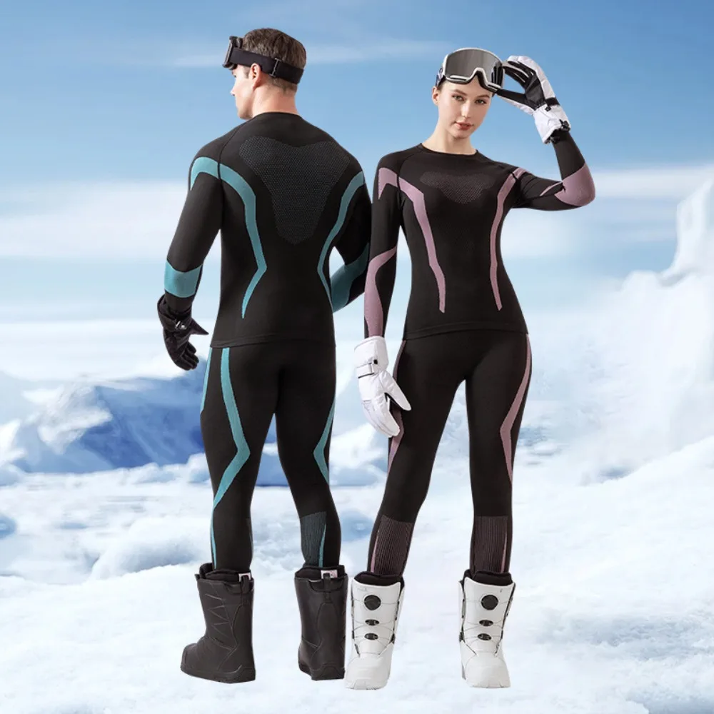 Heated Thermal Underwear for Adult and Children Quick-Drying Ski Suit Cycling Mens Sports Warm Clothes Workout Clothes for Women