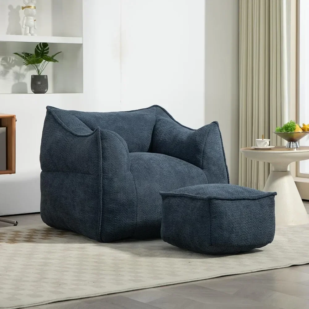 Bean Bag Chair - Comfy Lazy Chair with High-Density Memory Foam, Cozy BeanBag Chairs for Adults,Soft Accent Chair