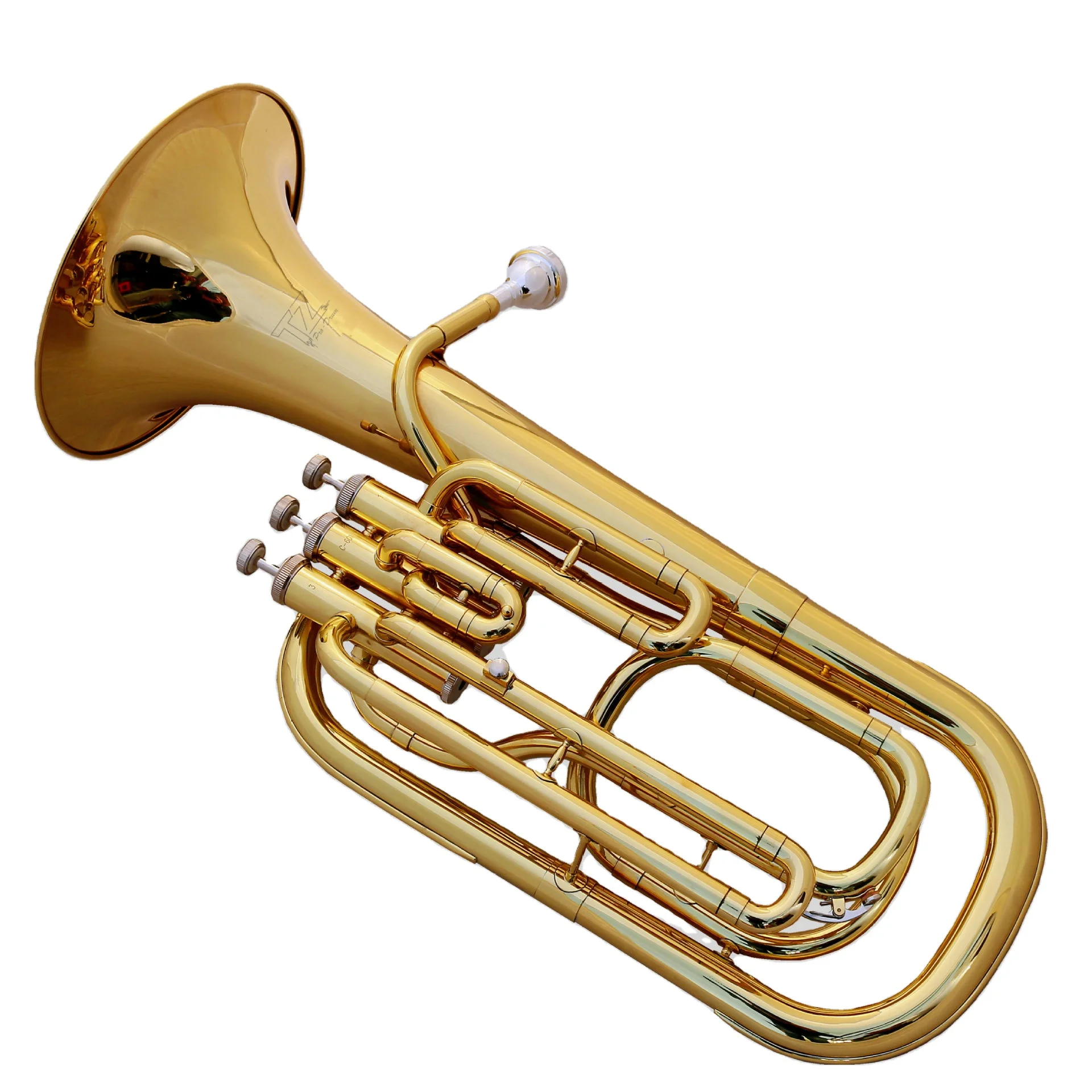 Alto Bugle Baritone Tenor Horn Three‑Lock Key Euphonium Marching Brass Instrument for Student Band Outdoor Stage Performance
