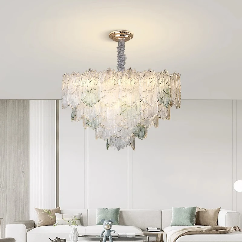 2026 French Vintage Glass Chandeleir Living Room Home Decor Lustres Pra Sala Chandelier Glass Lampen For Bedroom