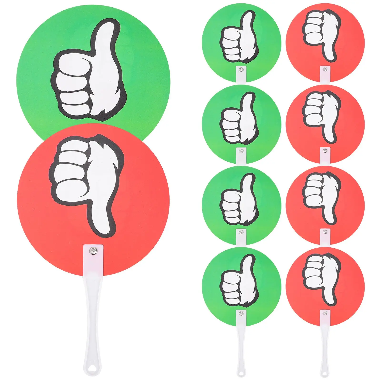 

10 Pcs Classroom Interactive Supplies School Voting Paddle Wall Decals Board Plastic Child