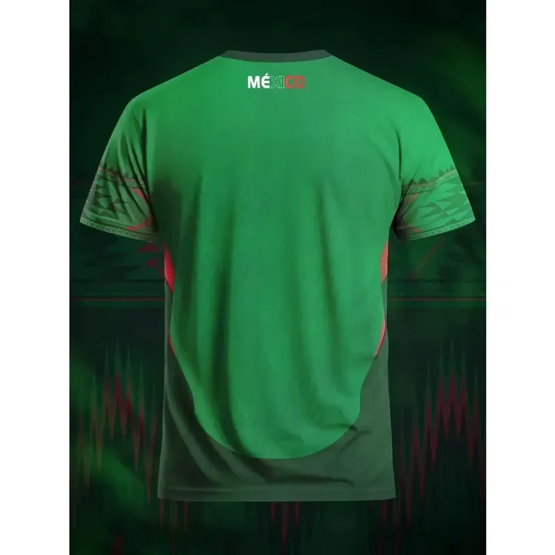 2026 Mexico 3D Printed Football Jersey T-Shirts for Men and Women Summer Quick-Drying Outdoor Sports Tops for Training and