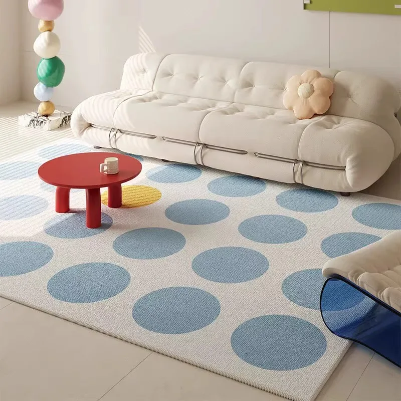 

Современный минималистичный ковер для гостиной, креативный геометрический ковер в горошек с принтом для спальни, большой площади, домашние декоративные коврики для журнального столика