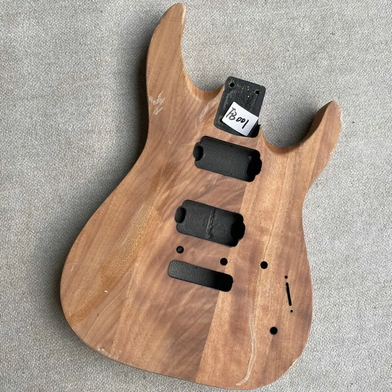 FB001 Custom Order Natural Solid Redwood 2 Pivots Tremolo ST Electric Guitar Body HH Pickups Scratch&Paint Damage Replace parts