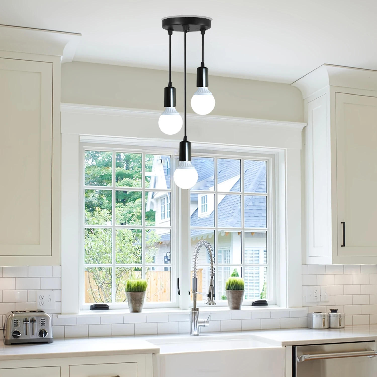 Nordico moderno e minimalista E27 lampadario camera da letto sala da pranzo cucina scala ingresso bagno apparecchi di illuminazione