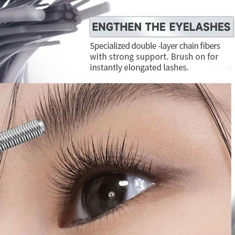 Mascara baguette en fer, maquillage de beauté, Extension de cils noirs, liquide imperméable, Volume, cosmétique longue tenue