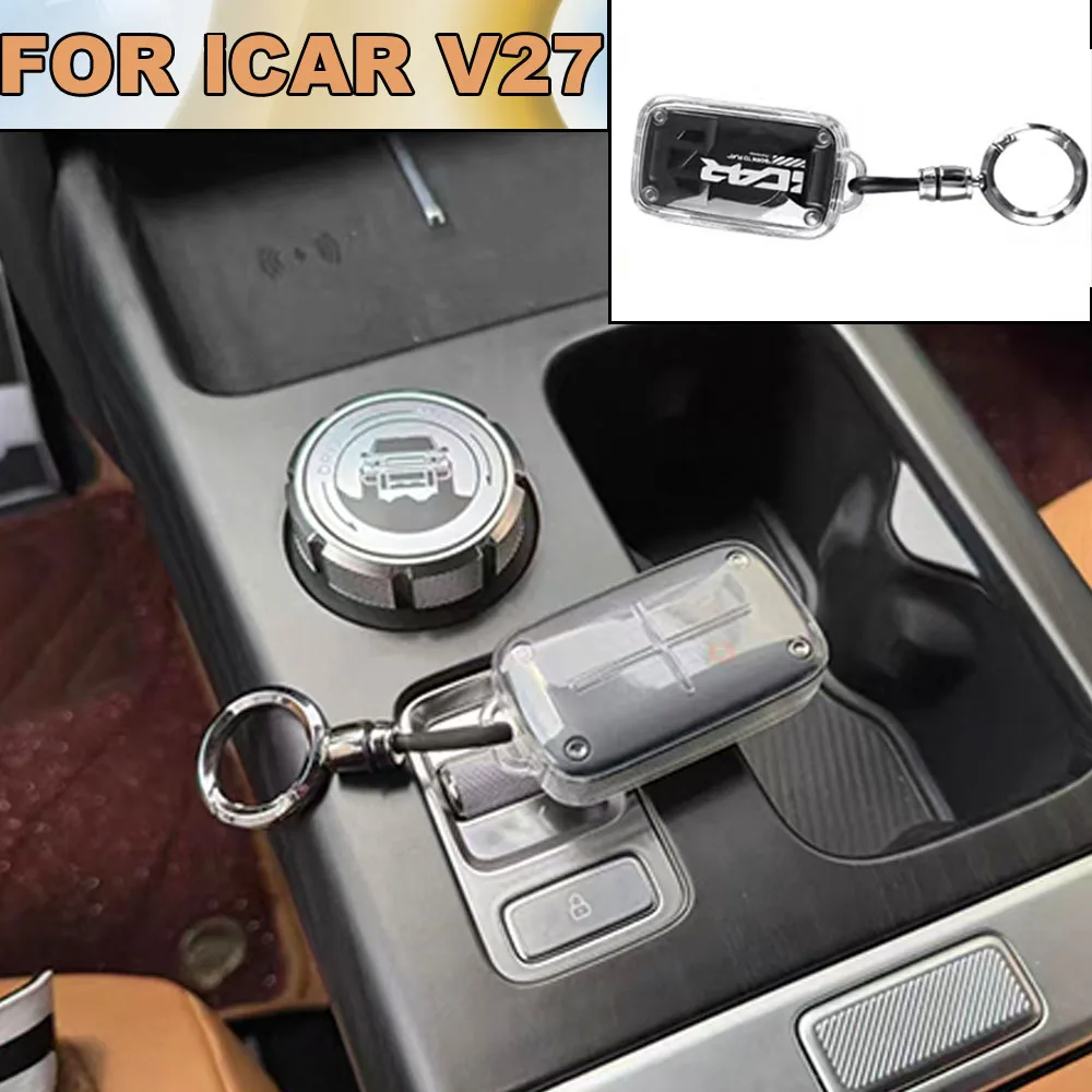 

Chery ICAR V27 2026 2027 Clear Key Fob Cover Shockproof TPU Protector Case For Smart Card Remote Key